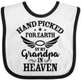 thumbnail image 3 of Inktastic Handpicked for Earth by My Grandpa in Heaven Angel Wings Boys or Girls Baby Bib, 3 of 4