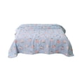 thumbnail image 2 of Linnome Animals Peaches Printed Summer Quilt Washed Cotton Soft Breathable Machine Washable for Spring Fall 59x78.74in Blue#02, 2 of 6