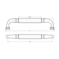 thumbnail image 2 of 10" CTC Door Pull without Rosette - Polished Chrome, 2 of 2