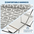 thumbnail image 5 of Memoryfield 2 Person Portable Double Hammock with Pillow and Adjustable Steel Stand, Outdoor Hammock for Patio, Garden, Beach, Backyard, Light Gray, 5 of 7