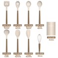 thumbnail image 2 of Juego de utensilios de cocina de silicona, juego de espátula de utensilios de cocina de 9 piezas con mango de madera para utensilios de cocina antiadherentes 446F, utensilios de cocina de silicona res, 2 of 5