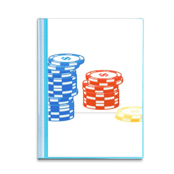 Casino Chips Arrangement Illustration Book Sheet Protectors Portfolio Binder Folder