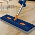 thumbnail image 2 of Big Flat mop, Wet and Dry Big Flat mop, Stainless Steel Long Handle Microfiber Big Flat mop, 360° Rotating Adjustable mop, Multifunctional Wet and Dry Household Tools (Blue), 2 of 7