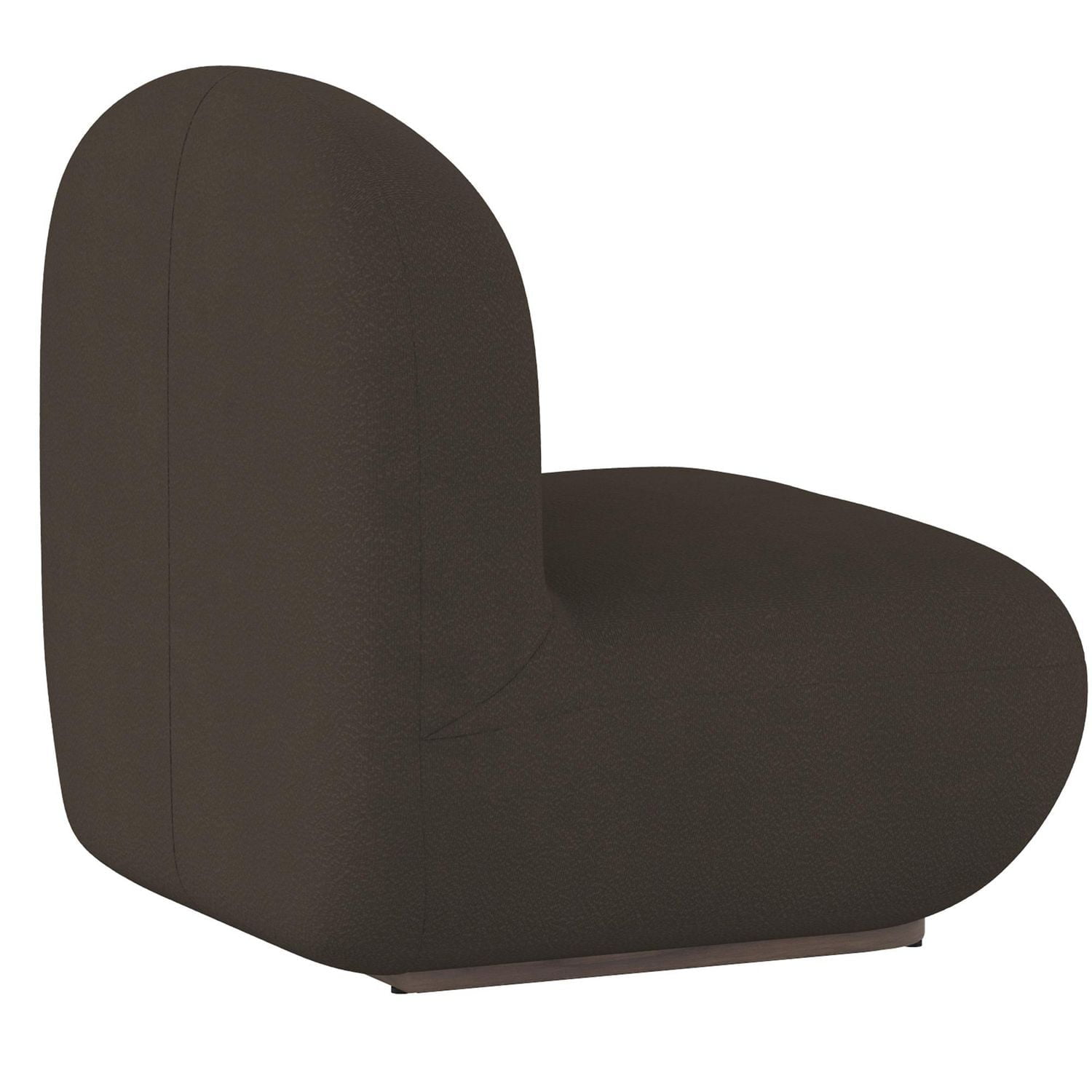 Contemporary Boucle Fabric Accent Chair - Charcoal