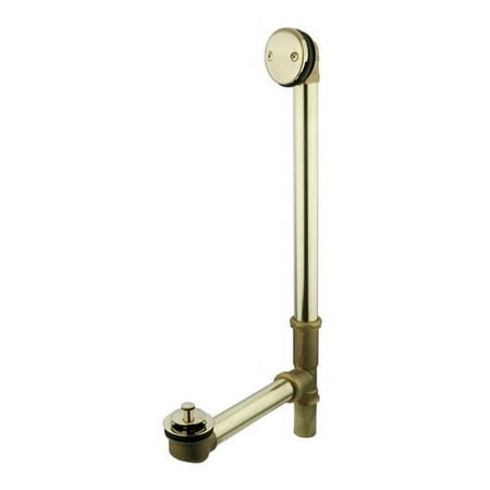 18" Twist' N Trip Lever/Lift-Turn Tub Drain, Satin Nickel