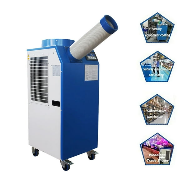 Industrial Portable Conditioner Outdoor Air Conditioning Fan Single Tube 480m³/h 220V
