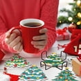 thumbnail image 4 of Juego de 8 posavasos navideños de Clothmile con soporte, 4 of 7