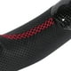 thumbnail image 2 of Volante de fibra de carbono Bling Bling tipo D con costuras rojas, 2 of 12