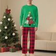 thumbnail image 5 of REORIAFEE Family Christmas Pajamas Matching Sets 2 Piece Loungewear Long Sleeve Top and Pant Santa Graphic Soft Sleepwear Green S-2XL, 5 of 8