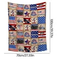 thumbnail image 2 of TOPRenddon Independence Day Flannel Blanket - 70x100cm Patriotic Outdoor/Indoor Throw for Camping, Travel & Sofa Use (Red/White/Blue), 2 of 3