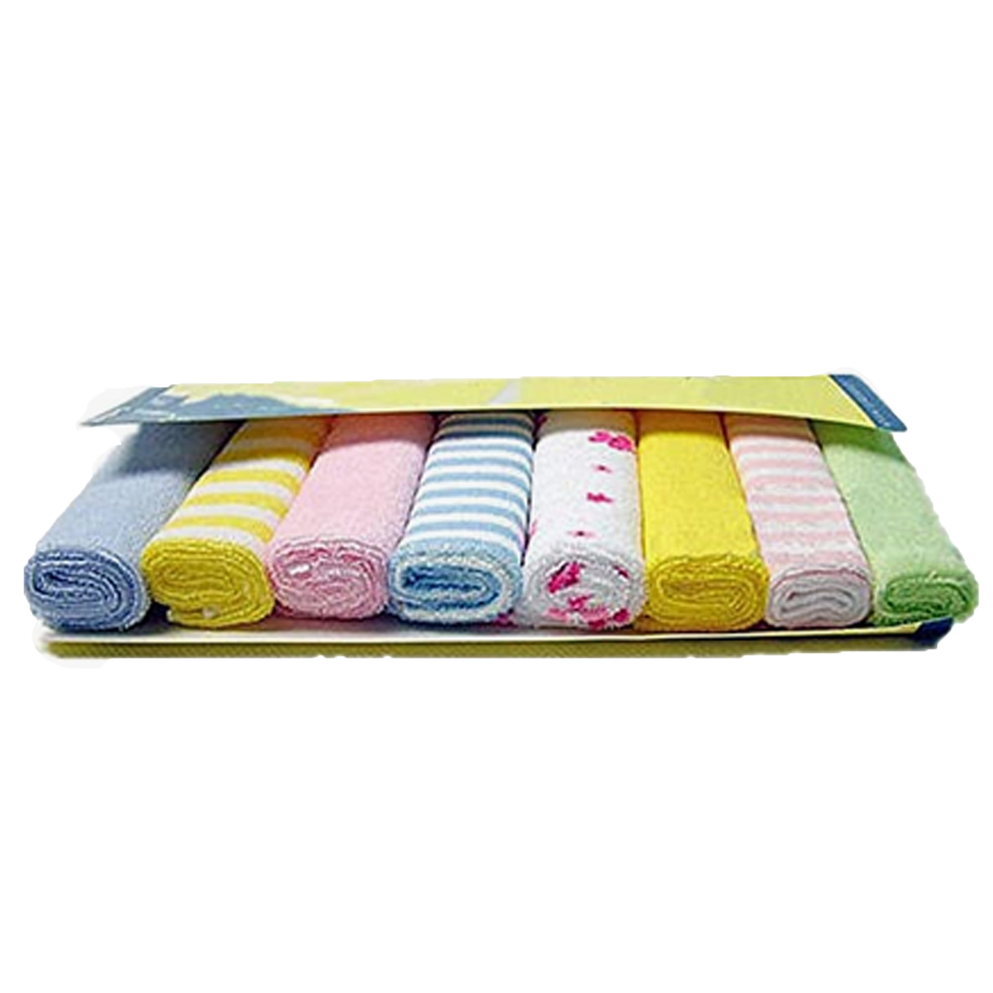 8Pcs/Set Baby Towel Newborn Colorful Towel Wash Cloth Bathing