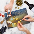 thumbnail image 5 of Birds Cutting Board, Early Morning Sunrise over the Ocean and a Bird Horizon Nature Panoramic View, Decorative Tempered Glass Cutting and Serving Board, Small Size, Blue and Orange, by Ambesonne, 5 of 5