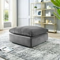 thumbnail image 3 of Modway Commix Down Filled Overstuffed Performance Velvet Ottoman in Gray, 3 of 8