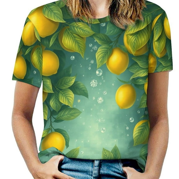 Lemon T Shirts Basic T-Shirt Short Sleeve Ladies Tee Shirt Summer Graphic Clothing