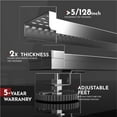 thumbnail image 3 of SUS304 Stainless Steel 12 Inch Linear Rectangular Removable Square Hole Grate Brushed Shower Drain, 3 of 6