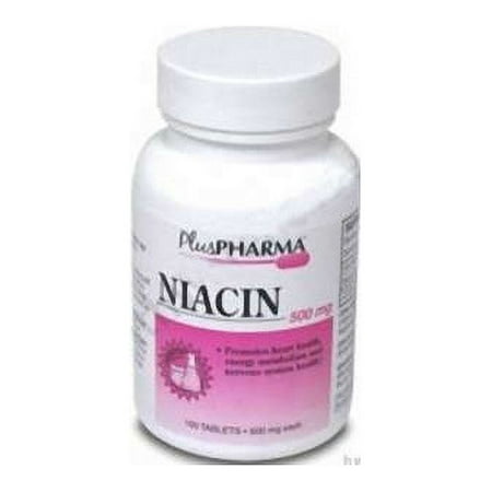 PlusPharma Niacin Tablets, 500 mg, 100 Count