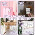 thumbnail image 4 of Grandma gift car air freshener accessories set of 3, the best gift in the world, pink flower country hanging fragrance lavender scent cards, women's closet bathroom home decoration, 4 of 5