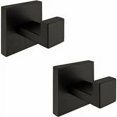 thumbnail image 1 of Gancho para toallas de acero inoxidable negro mate, paquete de 2, gancho para ropa de baño, gancho para abrigos, montaje en pared, colgador cuadrado para puerta de cocina y baño, resistente, 1 of 5