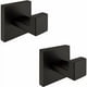 thumbnail image 1 of Gancho para toallas de acero inoxidable negro mate, paquete de 2, gancho para ropa de baño, gancho para abrigos, montaje en pared, colgador cuadrado para puerta de cocina y baño, resistente, 1 of 5