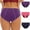 Purple, variant on uublik Value 3-Pack, Womens No Show Panties Leak Proof Cotton Overnight Menstrual Panties Briefs Always Period Underwear Orange