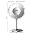 thumbnail image 2 of Impressions Vanity Luxe Tabletop Tri Tone LED Makeup Mirror with 10x Magnification (Silver), 2 of 11