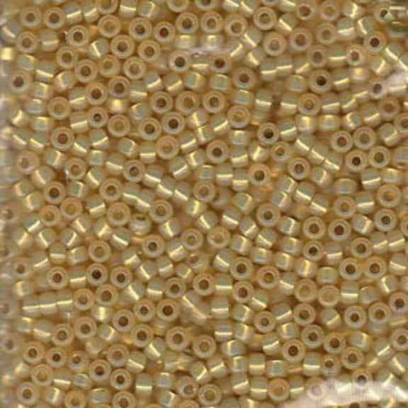 Dyed Light Amber Silver-Lined Alabaster Miyuki Seed Beads 8/0 8-9578-TB