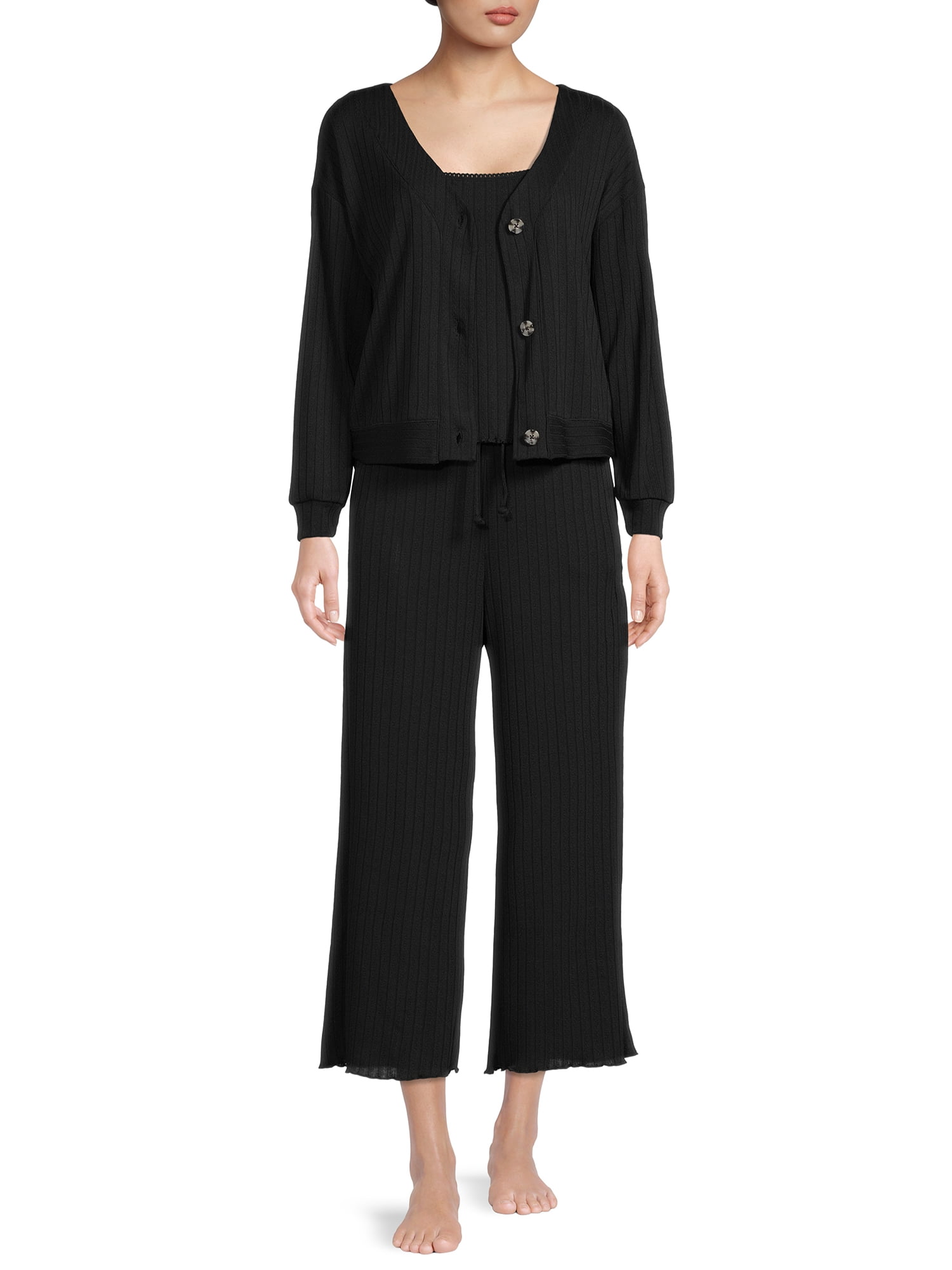Cardigan, Cami Top and Pants Sleep Set 