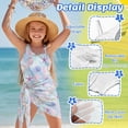 thumbnail image 5 of SEANATIVE 7-8 Year Kid Girl Swimsuit with Mesh Skirt Coverup One Piece Bathing Suit Comfortable Stretch Summer Swimwear with Adjustable Strap, Starfish Seashell Pearl Pattern Blue, 5 of 7