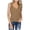 Khaki, variant on DuoJiaJ Womens Casual Loose Solid Color Button V-neck SleevelessTops Blouses Vests Summer Tank Tops Women Green S