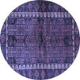 thumbnail image 1 of Ahgly Company Indoor Round Persian Blue Traditional Area Rugs, 3' Round, 1 of 4