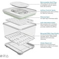 thumbnail image 2 of iDesign Plastic Produce Storage Tupperware Bin, 6.5 in x 5.5 in x 7.5 in, up to 2.88 L, Clear, Small, 2 of 7