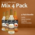 thumbnail image 4 of Syruvia Variety Pack Vanilla, Salted Caramel, Hazelnut & White Chocolate Flavoring Coffee Syrup, 4 of 7