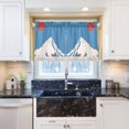 thumbnail image 5 of Yayeee Kitchen Curtains Tier Pair Light Filtering 27"x36" Rod Pocket Short Cafe Window Panel, Snow Mountain, 5 of 7