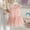 Pink, variant on Toddler Girls Fly Sleeve Star Moon Sequin Dress Dance Party Ruffles Dresses Clothes Girls Birthday Dresses Size 5-6 Years Red