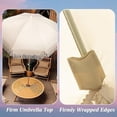 thumbnail image 6 of Lefedrasticity 6' White Boho Fringe Round Beach Umbrella, Outdoor Tilt UV Protection, 6 of 7