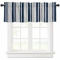 thumbnail image 2 of Stripe Window Valances for Kitchen, Gray Blue Contrast Abstract Minimalist Rod Pocket Valances Windows Treatments Curtains for Living Room Bathroom Bedroom Decoration 60" x 18", 2 of 8