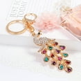 thumbnail image 1 of Heliisoer Beautiful Peacock Rhinestone Key Chain Crystal Purse Keychain Bag Key Ring, 1 of 7