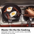 thumbnail image 2 of Juego de utensilios de cocina para acampar OXO Outdoor de 8 piezas: sartén de acero al carbono precurado de 25 cm, cacerolas de acero inoxidable de 2,25 y 5 cuartos con tapa, asa extraíble, salvamante, 2 of 5