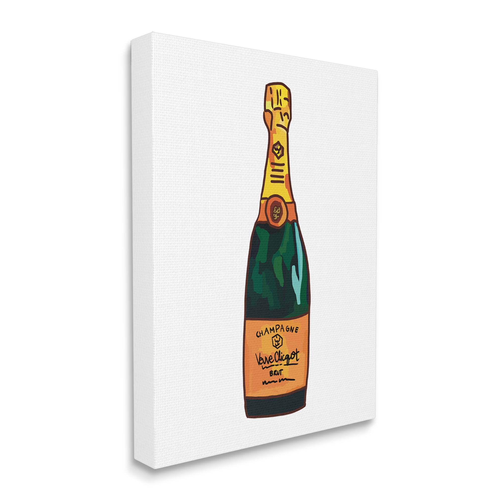 Stupell Industries Classy Champagne Wine Bottle Kitchen Bar Beverage Graphic Art Gallery Wrapped Canvas Print Wall Art, Design by Amelia Noyes