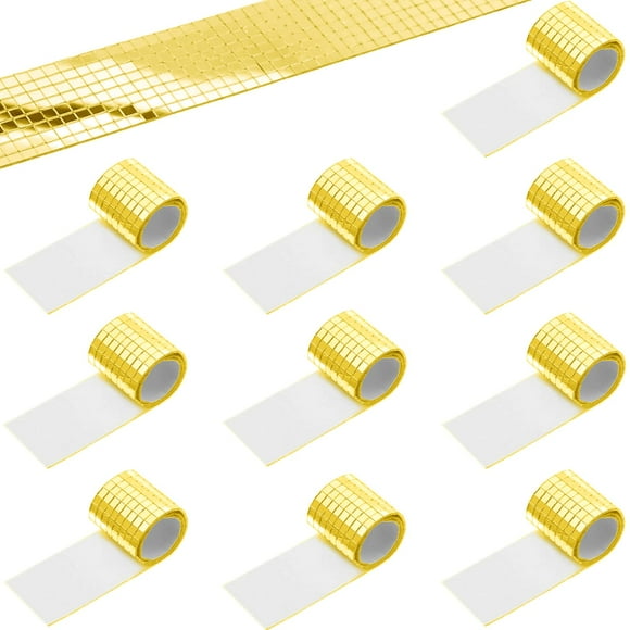 Self-Adhesive Mirrors Mosaic Tiles, Glass Mirror Wall Sticker, Square Glass Mosaic Stickers Mini Mirror Stickers