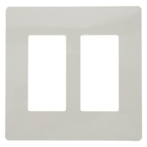 GOOHOCHY Screwless Wall Plate 2 Gang Electrical Outlet Cover White PC Material Durability Flexible Easy