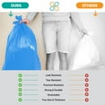 thumbnail image 4 of Plastic Mill 12-16 Gallon Blue Garbage Bag,1.2 MIL,24x31,250/Case, 4 of 6