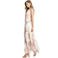 thumbnail image 2 of Love Stitch Women's High Neck Halter, Smocked Waist Maxi Dress (S, Natural), 2 of 4