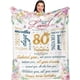 thumbnail image 1 of LHSHID 80th Birthday Gifts for Women 80 Year Old Birthday Gift for Women Best 80th Birthday Gifts Idea Gifts for 80 Year Old Woman Birthday Eighty Years Old Birthday Gift Blanket 50"x60", 1 of 6