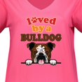 thumbnail image 3 of Inktastic English Bulldog Dog Women's Plus Size V-Neck T-Shirt, 3 of 4