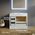 thumbnail image 6 of Eviva Grace 42 in. Natural Oak and White Bathroom Vanity with White Integrated Acrylic Countertop, 6 of 7