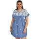 thumbnail image 1 of Vestido bordado PESHLI Tallas Extras 78121 Curvy Plus Size Blanco C azul 42, 1 of 6