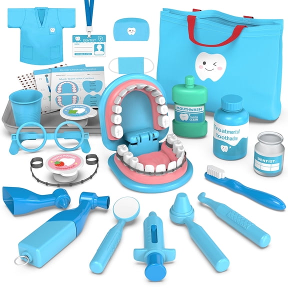 OFUN Doctor Kit for Kids Dentist Play Set for Toddlers 3-5 Pretend Play Medical 25 PCS