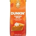 thumbnail image 3 of (2 pack) Dunkin’ Pumpkin Spice Artificially Flavored Ground Coffee, 11 oz Bag, 3 of 14
