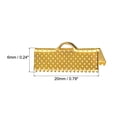 thumbnail image 2 of Unique Bargains 160Pack Ribbon Crimp Clamp Ends 20mm Cord End Clasp for DIY Craft Gold Tone, 2 of 7